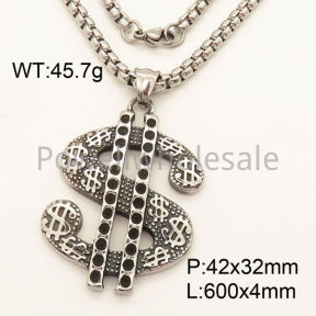 SS Necklace  3N20455vbpb-452