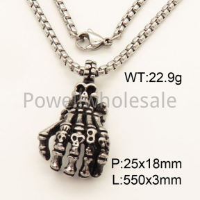 SS Necklace  3N20471vbpb-452