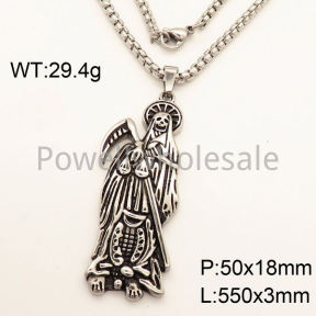 SS Necklace  3N20494vbpb-452