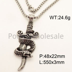 SS Necklace  3N20497vbpb-452