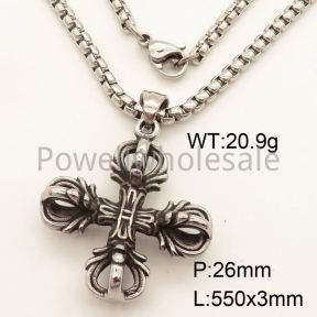 SS Necklace  3N20503vbpb-452
