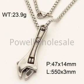 SS Necklace  3N20505vbpb-452