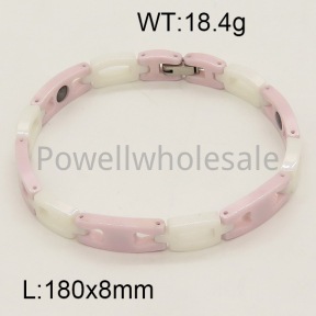 SS Ceramic Bracelet  6B9000045aivb-244
