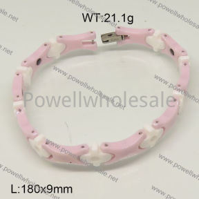 SS Ceramic Bracelet  6B90026aivb-244
