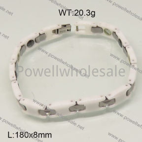 SS Ceramic Bracelet  6B90028aivb-244