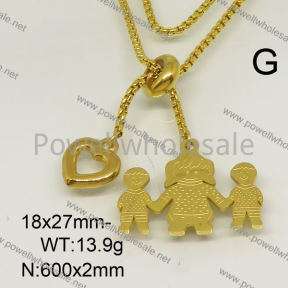SS Necklace  6N20092vbpb-312