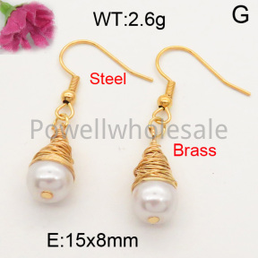 Shell Pearl  Earring  F3E300641vbnb-L005