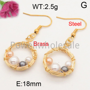 Shell Pearl  Earring  F3E300642vbnb-L005