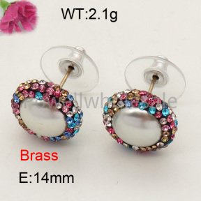 Natural Pearl Earring  F3E400757bhia-L005