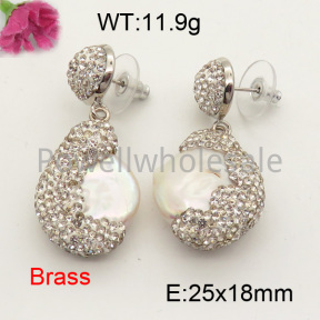 Natural Pearl Earring  F3E400796aivb-L005