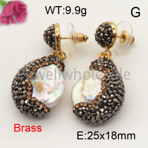 Natural Pearl Earring  F3E400798aivb-L005