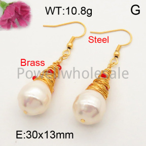 Shell Pearl  Earring  F3E401038bhva-L005