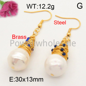 Shell Pearl  Earring  F3E401039bhva-L005
