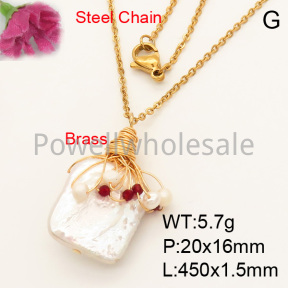 Natural Baroque Freshwater Pearl  Necklaces  F3N40910bbml-L005