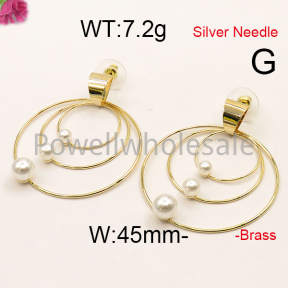 Fashion Brass Earrings  F6E300843ahlv-J92