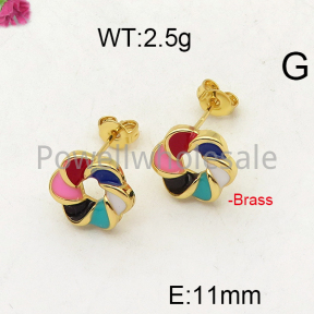 Fashion Brass Earrings  F6E300850vbmb-J40