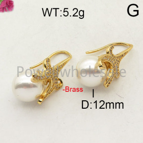 Fashion Brass Earrings  F6E402370vhov-J40