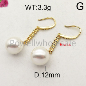 Fashion Brass Earrings  F6E402372ahjb-J40
