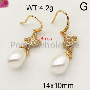 Fashion Brass Earrings  F6E402374vhkb-J40