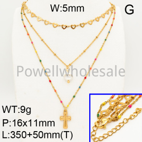 Shell Pearl Necklaces  FN0900082bhil
