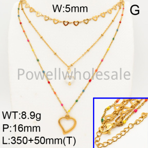 Shell Pearl Necklaces  FN0900084bhil