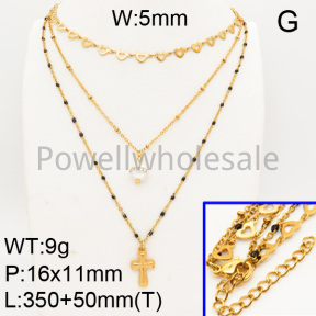 Shell Pearl Necklaces  FN0900089bhil