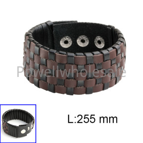 Woven surface PU Buckle bracelet  JUS807BR0201vbnb
