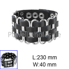 Alloy ring Buckle bracelet in double row  JUS807BR0401bbov
