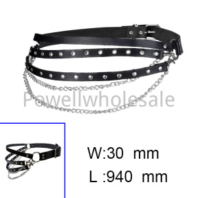 Punk belt (3 in the middle) PU belt  POBLSL1101vhlo