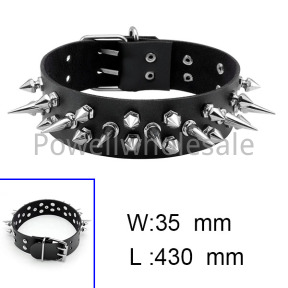 Long spike short rivet collar choker  POBRSL1501bbov